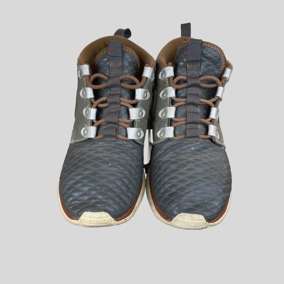 Nike Roshe Sneakerboot Quilted 639 165-002 Mercury Gray Leather Mens 8.5 - Picture 2 of 9